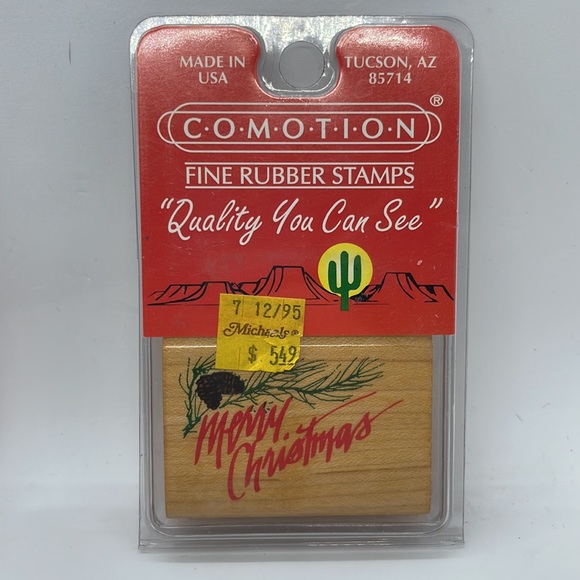 Comotion Fine Rubber Stamps, Lot of 2. 1-3/4” Square, 1-3/4 x 2-1/4 Rectangle. - Picture 5 of 6